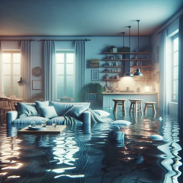 Why did I dream about water leaking or flooding in my home?